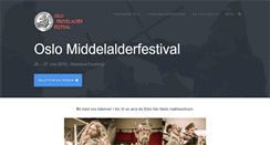 Desktop Screenshot of oslomiddelalderfestival.org