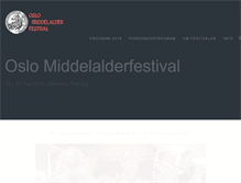 Tablet Screenshot of oslomiddelalderfestival.org